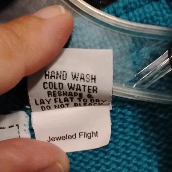 Storybook Knits "Jeweled Flight" Lace Sequins Embroidered Butterfly Sweater - Picture 11 of 13